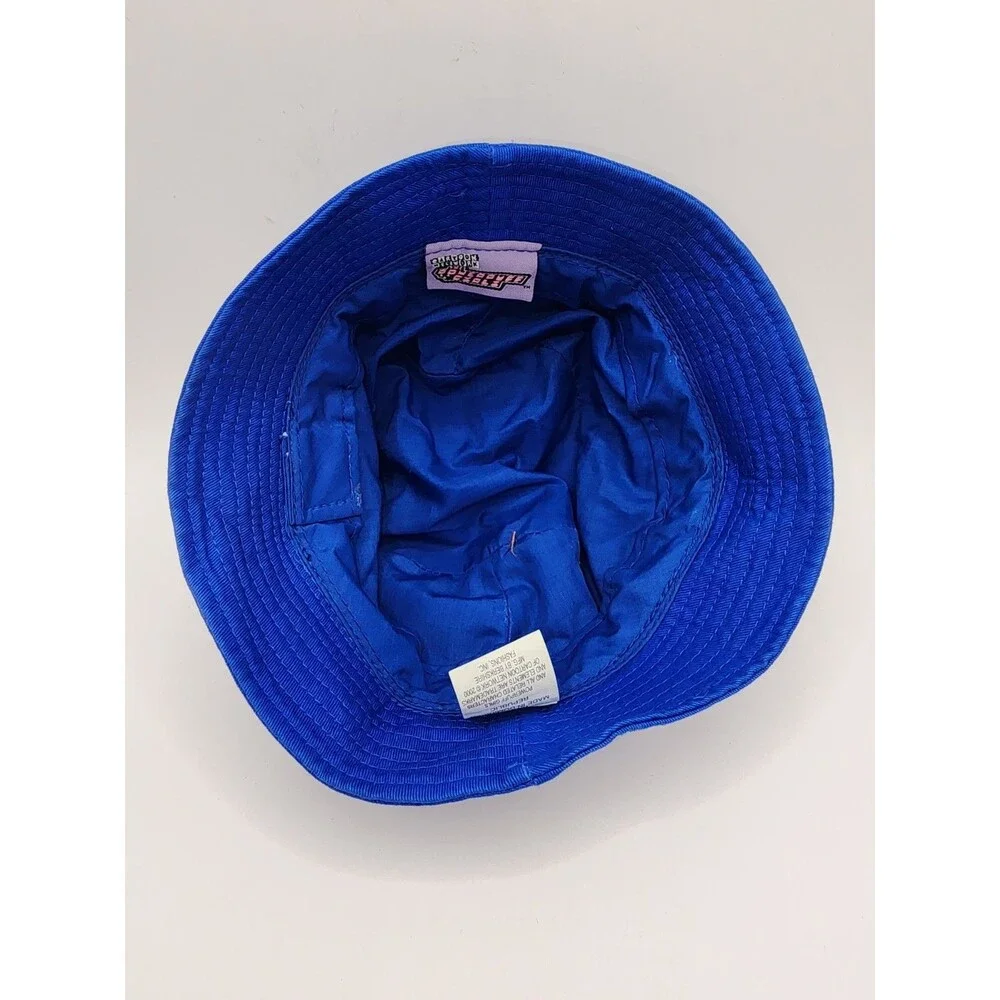 Vintage Powerpuff Girls Bucket Hat Cartoon Network Embroidered Blue Y2K 2000